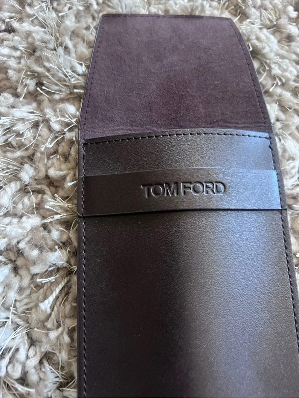 Tom Ford Cream Bristles with Gold Ferrule Powder Brush